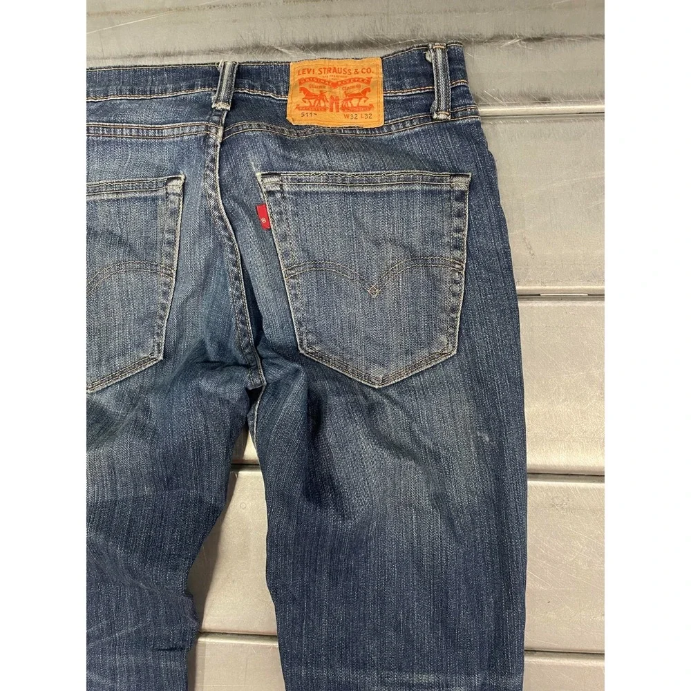 Levis 511 Jeans Mens 31X32‎ Blue Medium Wash Denim Slim Straight Leg